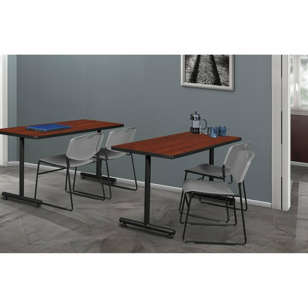 Kobe Rectangle Tables > Training Tables > Kobe Training Table & Chair Sets, 48 X 24 X 29, Cherry MKTRCT4824CH44GY